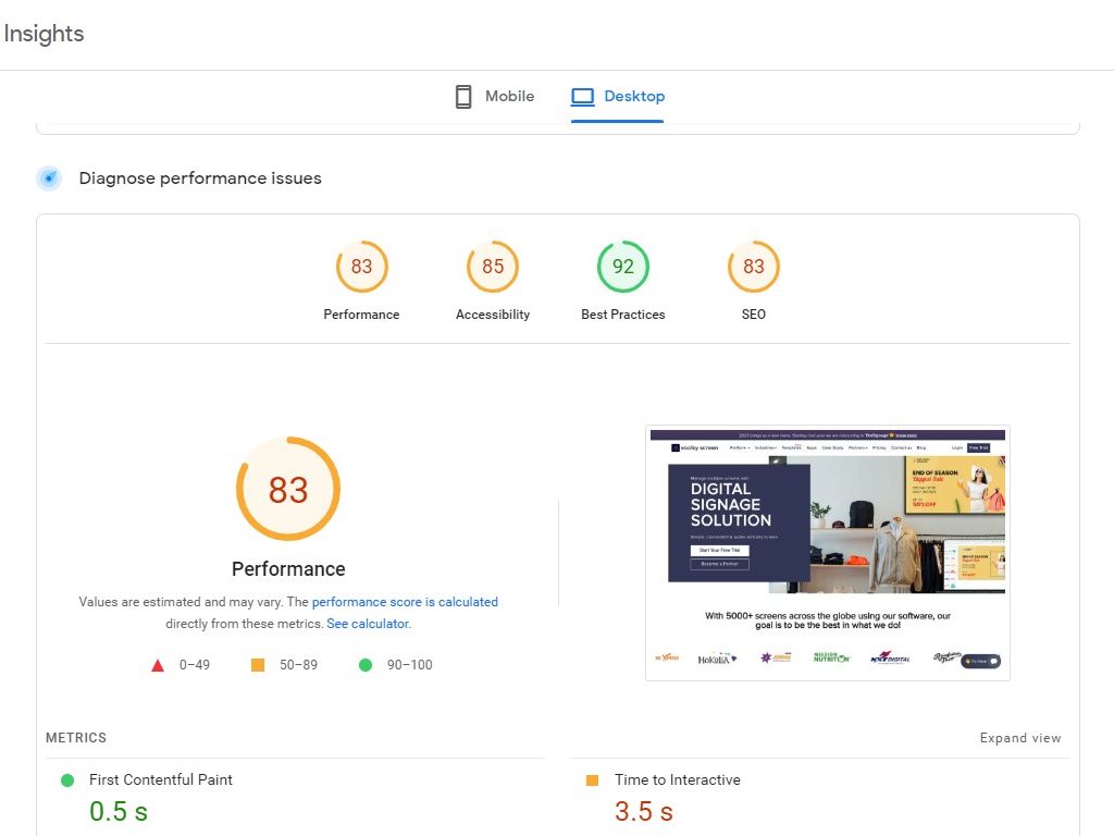 ecommerce website loading speed